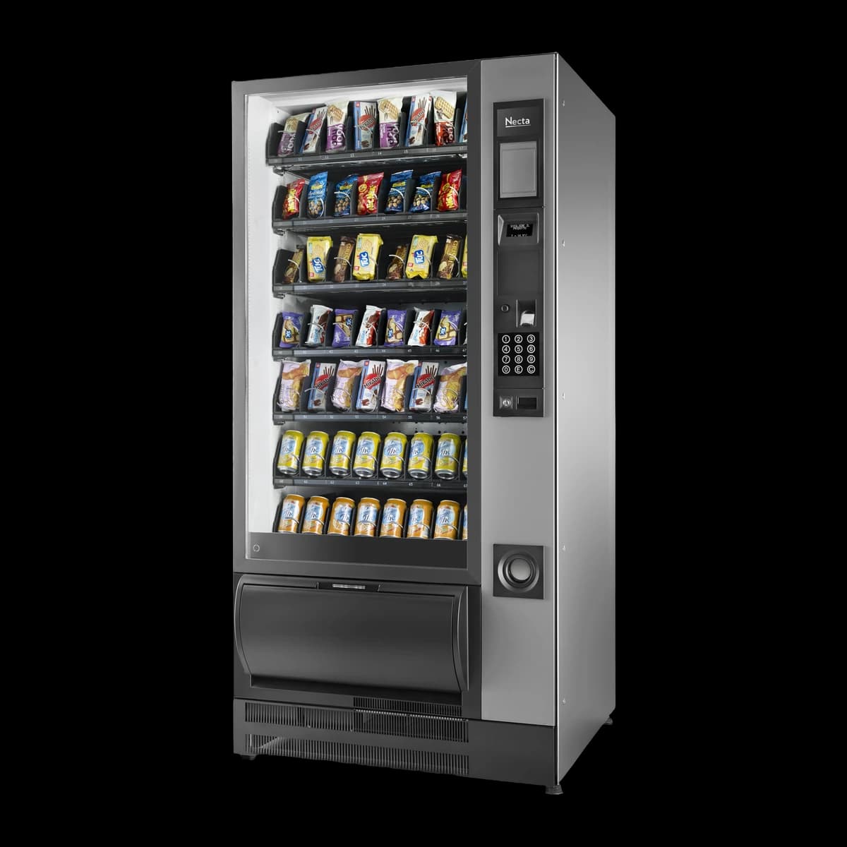 Снакс автомат Necta Gusto 8 (Swing), нов, изглед отстрани